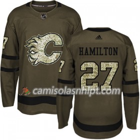 Camisola Calgary Flames Dougie Hamilton 27 Adidas 2017-2018 Camo Verde Authentic - Homem